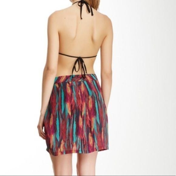 VIX Paula Hermanny Napo Bia Tulip Wrap Silk Skirt Cover-Up Beach Swim Va… - Picture 2 of 8